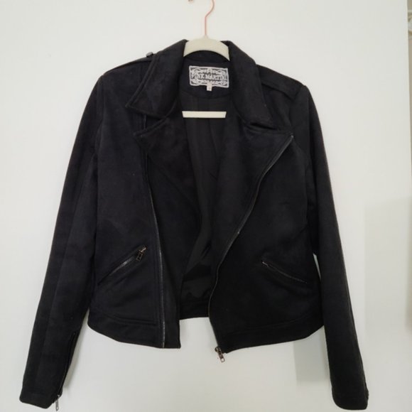 Pink Martini Suede Moto Jacket size small - Picture 3 of 4